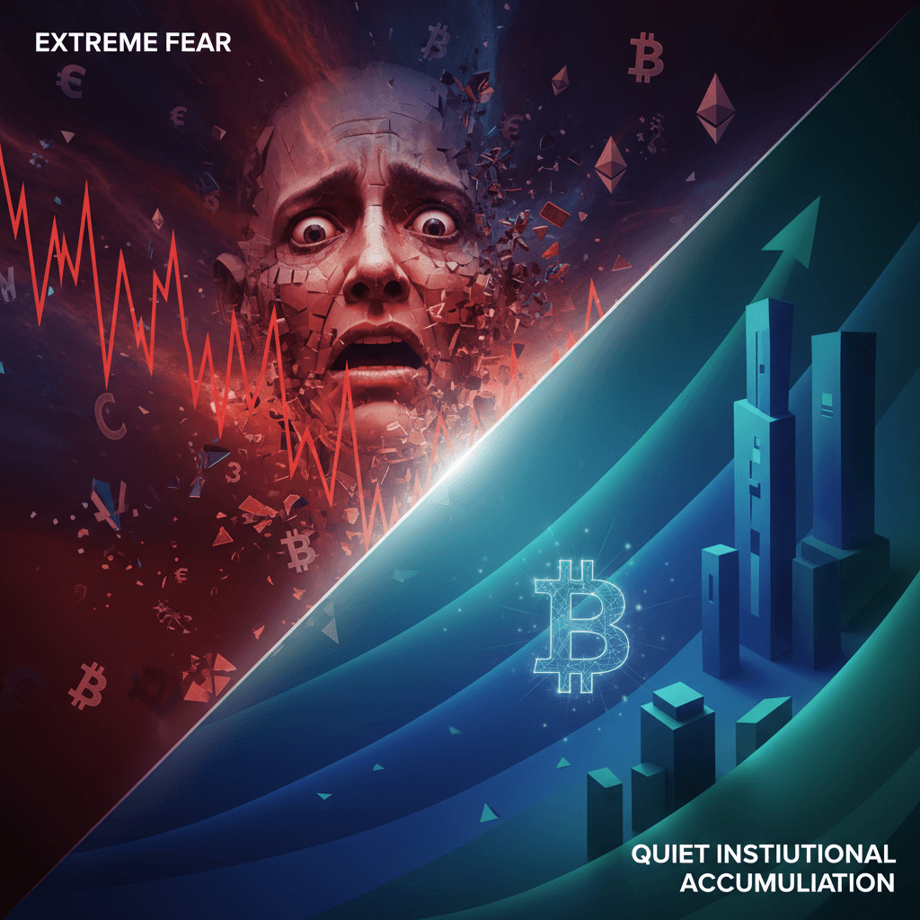 Bitcoin in Chaos, Between Extreme Fear and Quiet Institutional Accumulation: Where is the Market Heading?