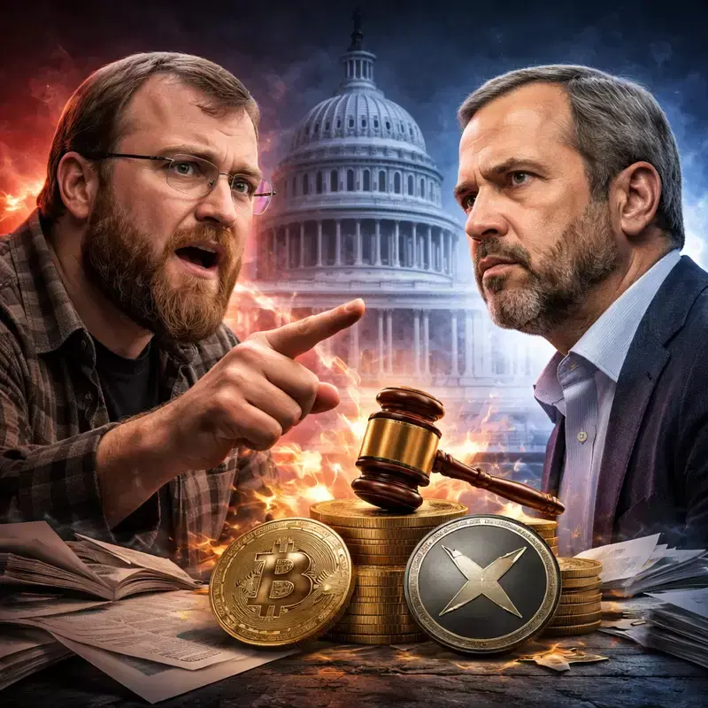 Hoskinson Publicly Targets Ripple CEO... "Supporting Market Structure Law is for Their Own Benefit"