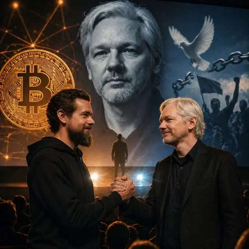 Jack Dorsey Sponsors Julian Assange Doc... Emphasizes "Bitcoin Spirit"