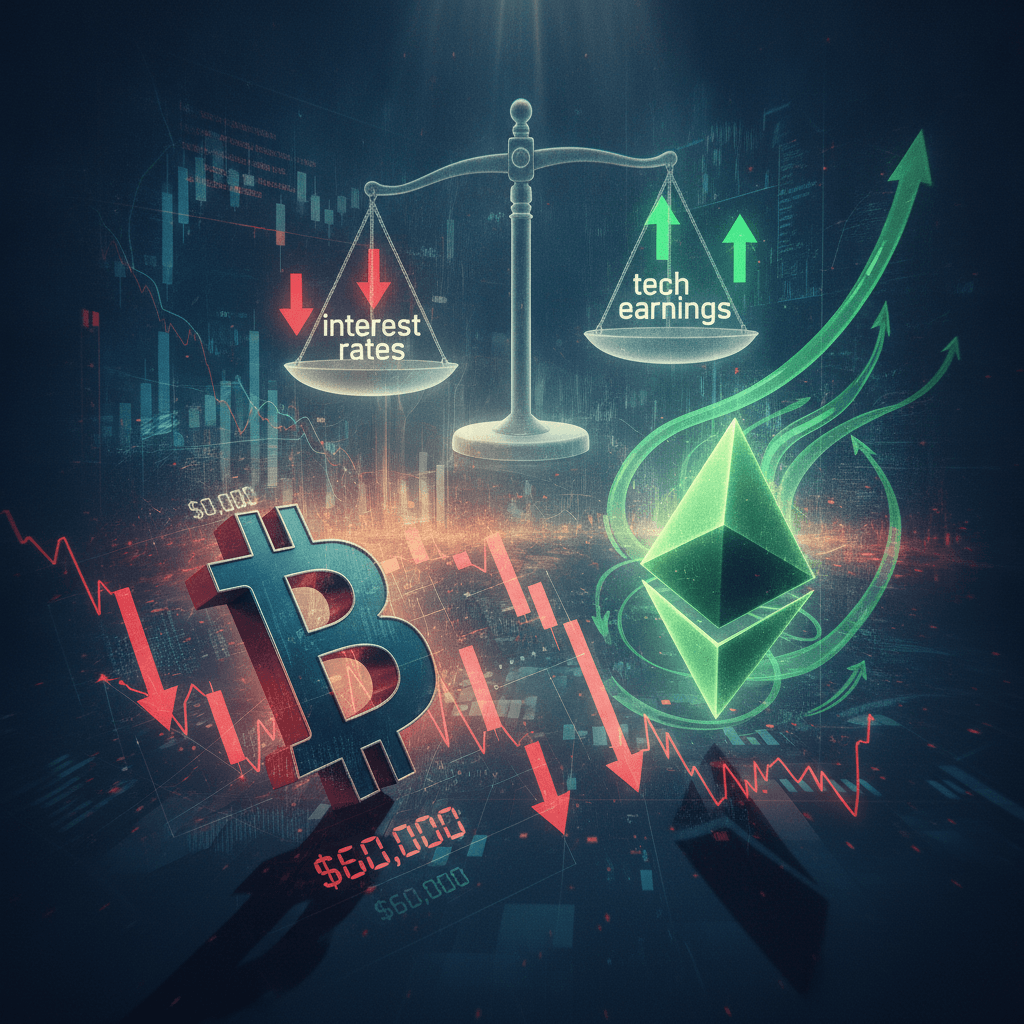 Market Uncertainty Amplifies! Bitcoin's $60,000 Support Threatened Amid Rate Freeze Expectations, Will Ethereum Rebound Alone?